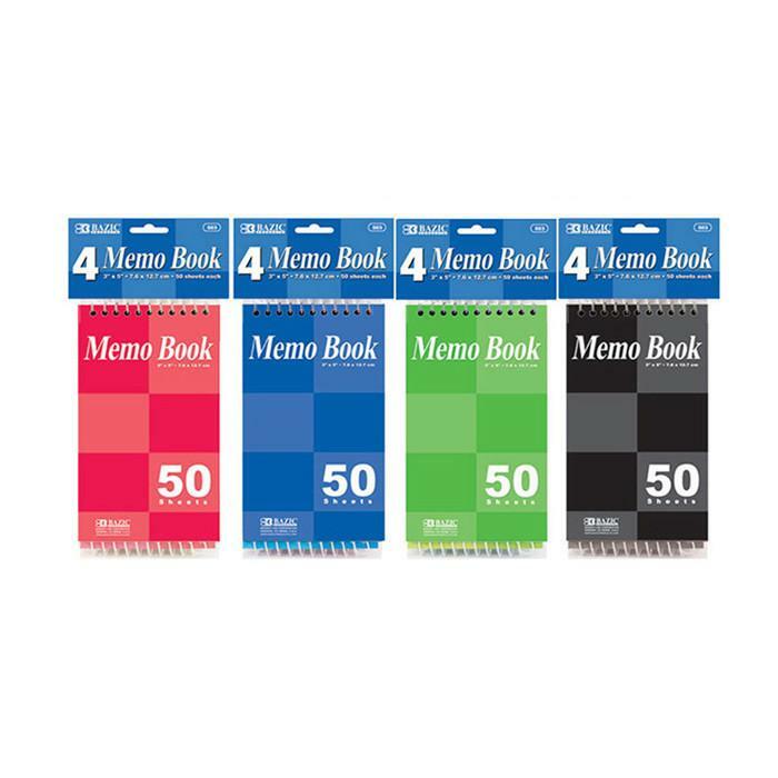 Memo Books 3"x 5" Top Bound Spiral [pk-4]