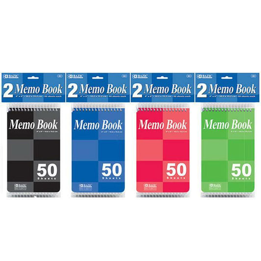 Memo Books 4"x 6" Top Bound Spiral