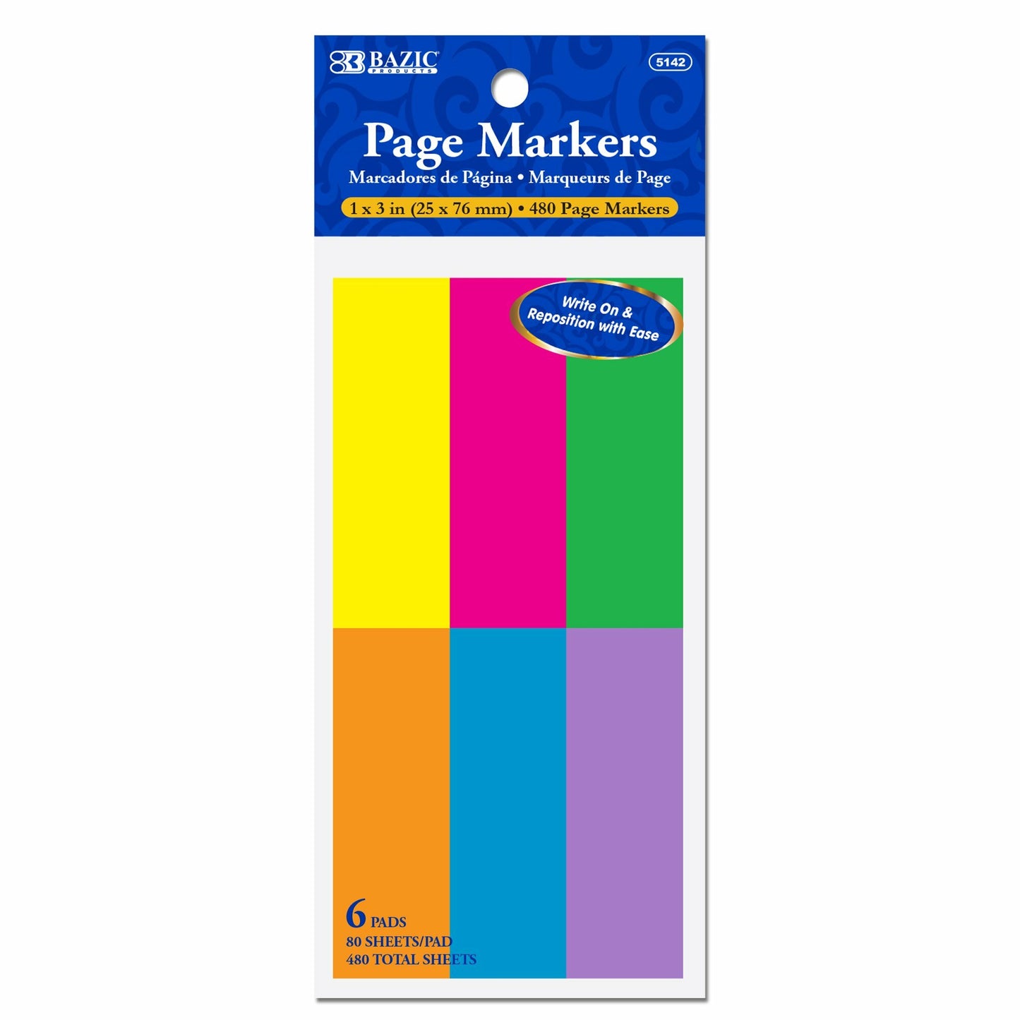 Neon Page Markers 1"x 3"