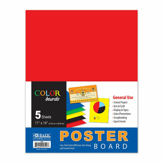 Poster Board Multi Color 11" X 14" [Pk-5]