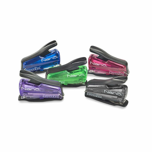 inJOY 12 Nano Mini Stapler, Assorted Colors