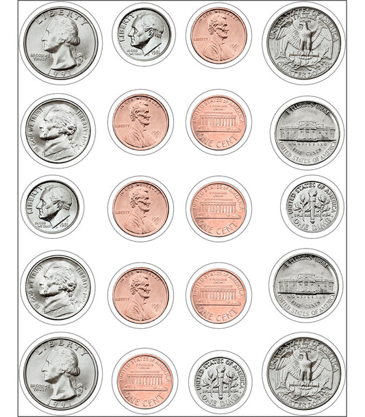 Stickers Money, U.S. Coins [pk-120]