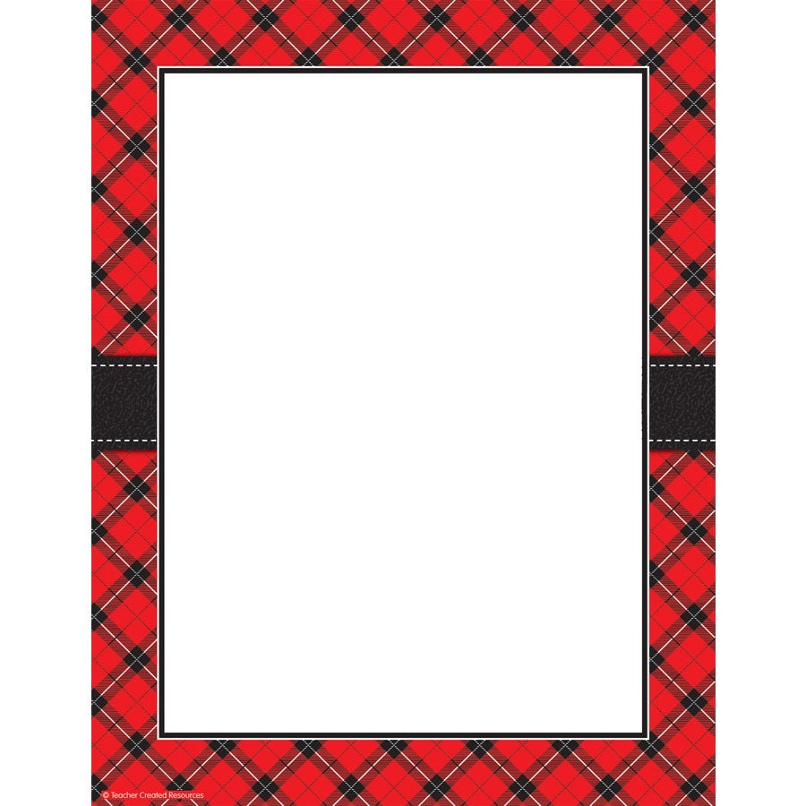 Computer Paper Red Plaid [pk-50]