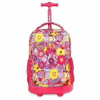 Rolling backpack Sunny Poppy Pansy (17 Inch)