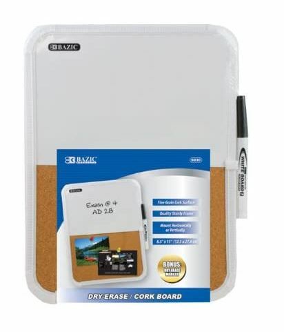 Dry Erase/Cork Board 8.5" x 11"