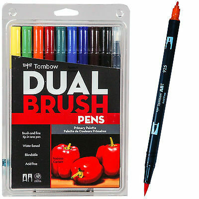 Professional Dual Brush Pens [pk-10]