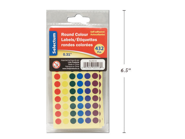 Labels Color Coding Round- 432pcs – Humacao School Supply