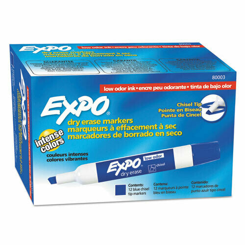 Low-Odor Dry-Erase Marker, Broad Chisel Tip [Pk-12]