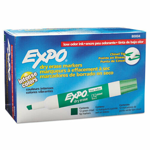 Low-Odor Dry-Erase Marker, Broad Chisel Tip [Pk-12]