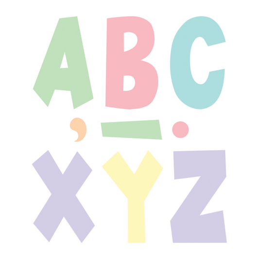 "Pastel Pop" 7" Fun Font Letters