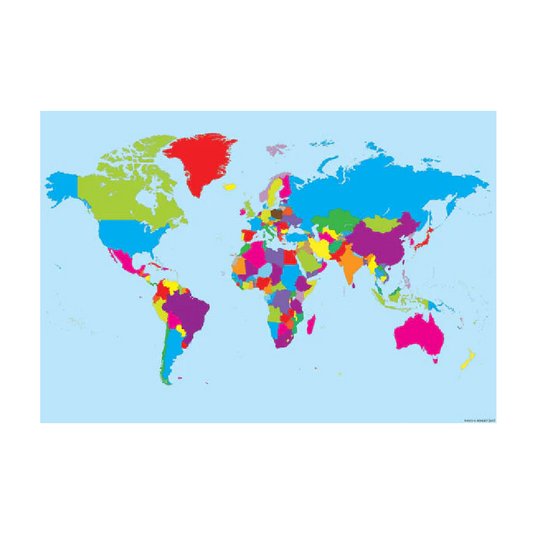 Poly Chart World Map 13" x 19"