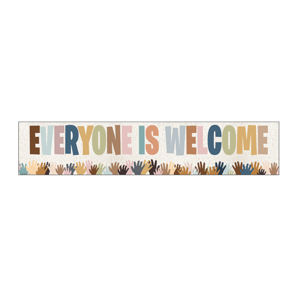 "Everyone is Welcome" Helping Hands Banner