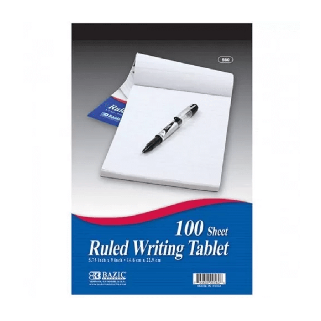 Writing Tablet 6 X 9 100 Sheets Ruled Humacao School Supply writing-tablet-6-x-9-100-sheets-ruled-humacao-school-supply