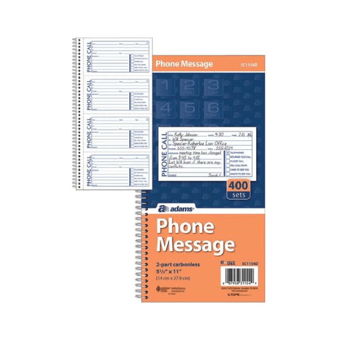 Phone Message Book – Humacao School Supply
