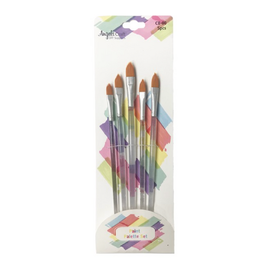 Brush Clear Handle Pointed [pk-5]