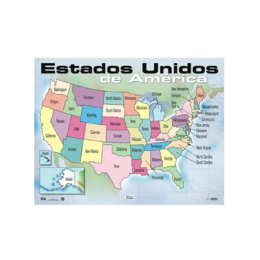 Cartel Mapa de Estados Unidos