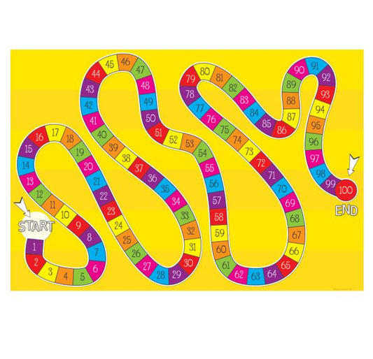 Poly Chart Numbered Game Board 13" x 19"