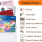 WATERPROOF Horizontal Name Tag Badge ID Card Holders 3.9" x 3.3"