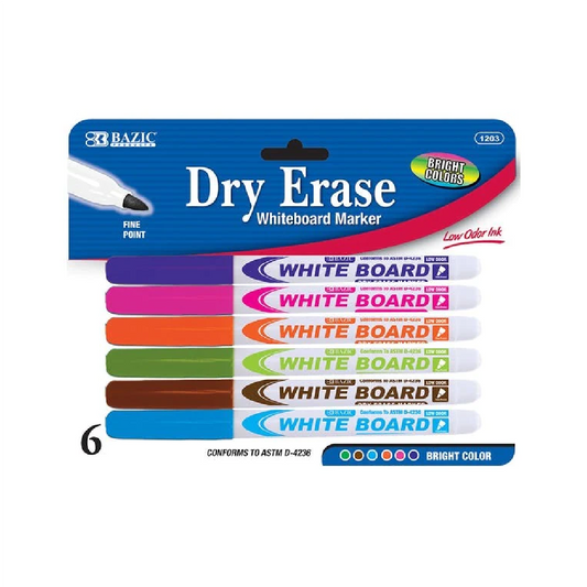 Dry Erase Markers Fine [pk-6]