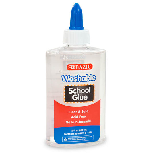 BAZIC Clear Washable School Glue 1 Gallon - Bazicstore