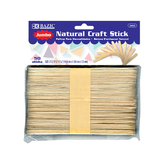 Craft Sticks Natural Jumbo [pk-50]
