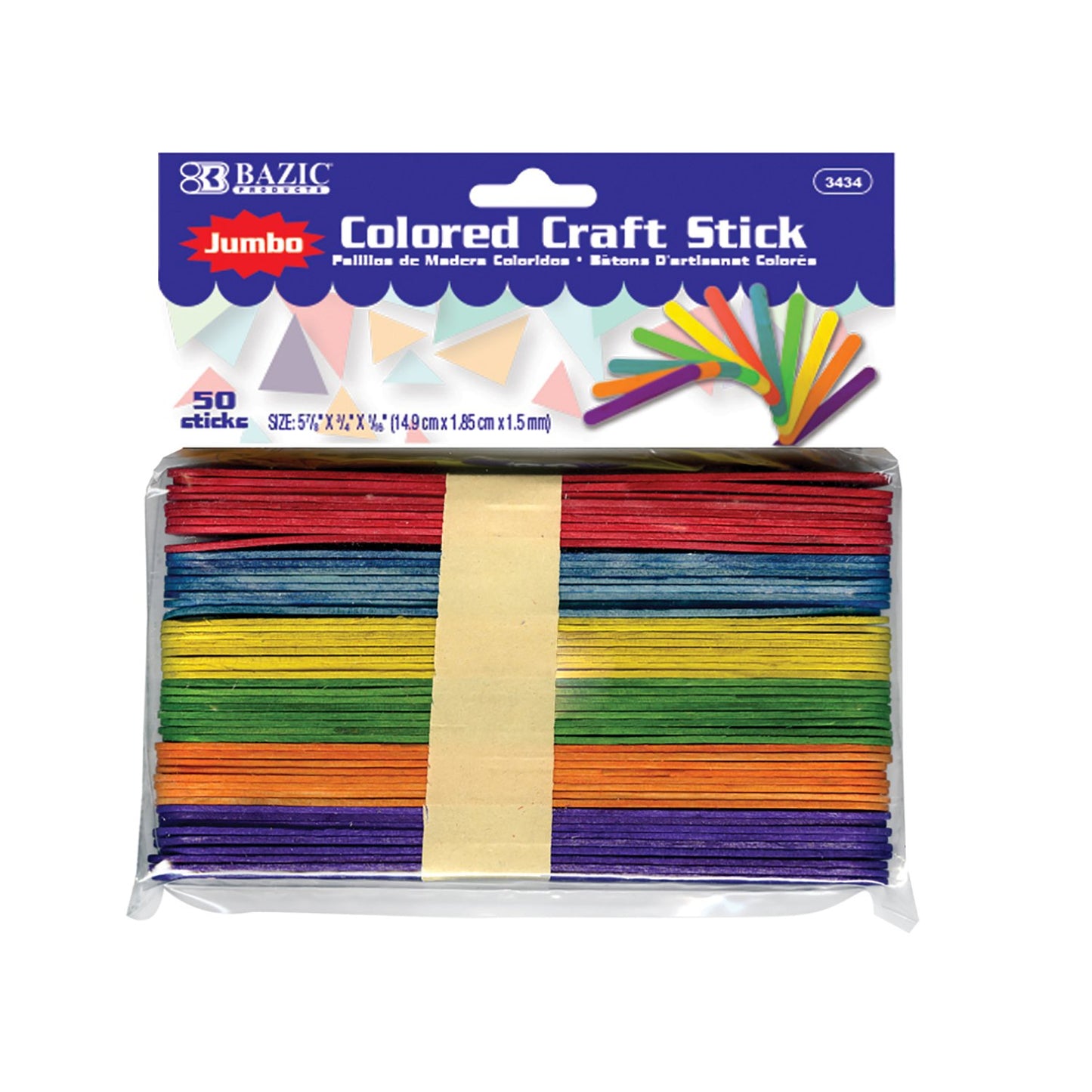 Craft Sticks Jumbo Colored [pk-50]