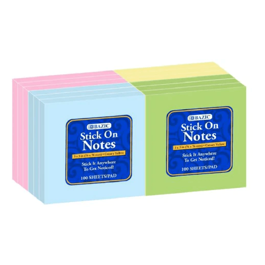 Sticky Notes 3x3 Pastel [pk-12] – Humacao School Supply
