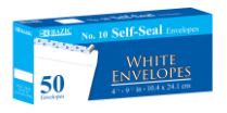 Envelopes #10 White Peel & Seal [bx-50]