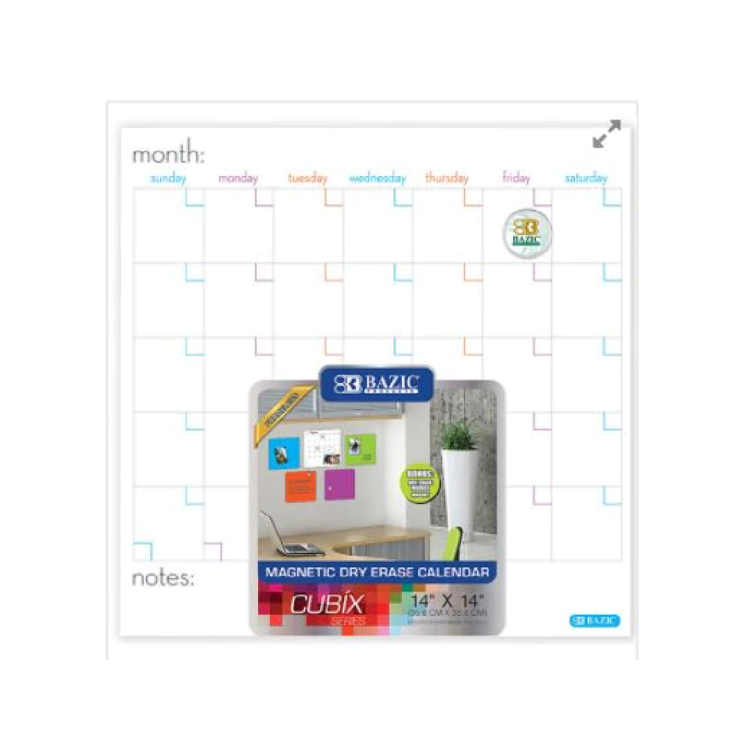 Dry Erase Magnetic Calendar 14x14"