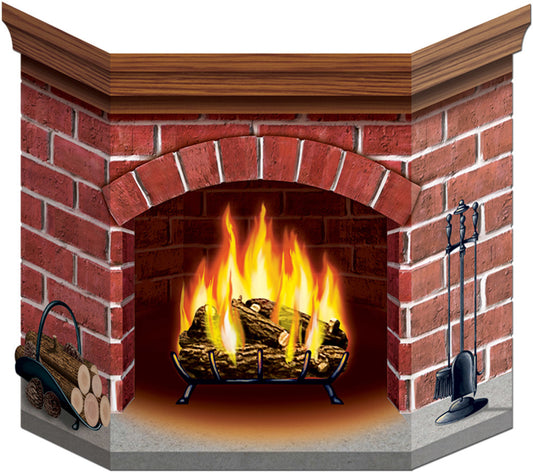 Brick Fireplace Stand-Up 34 x 24½"