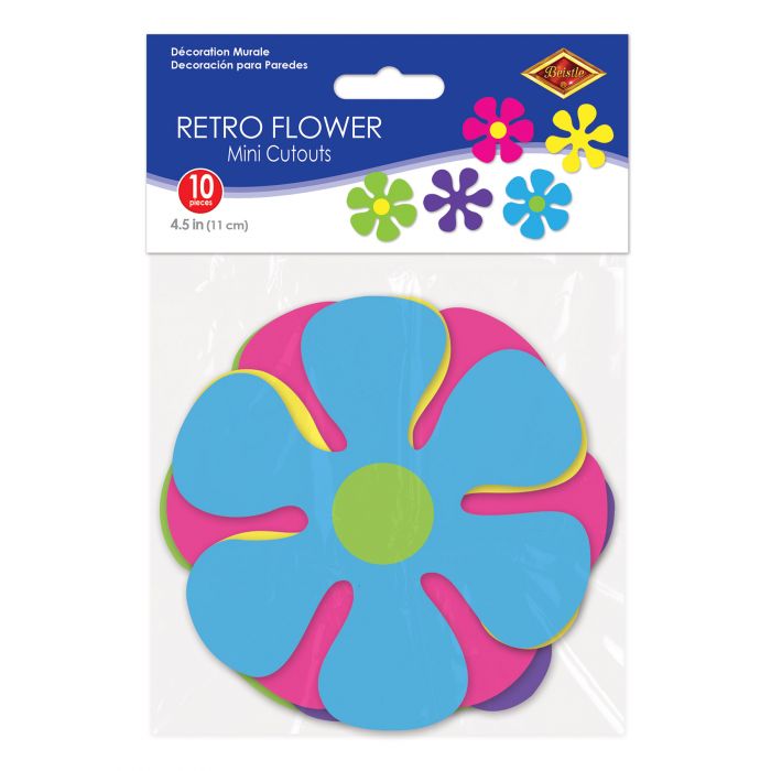 CutOuts Mini Retro Flower [pk-10]