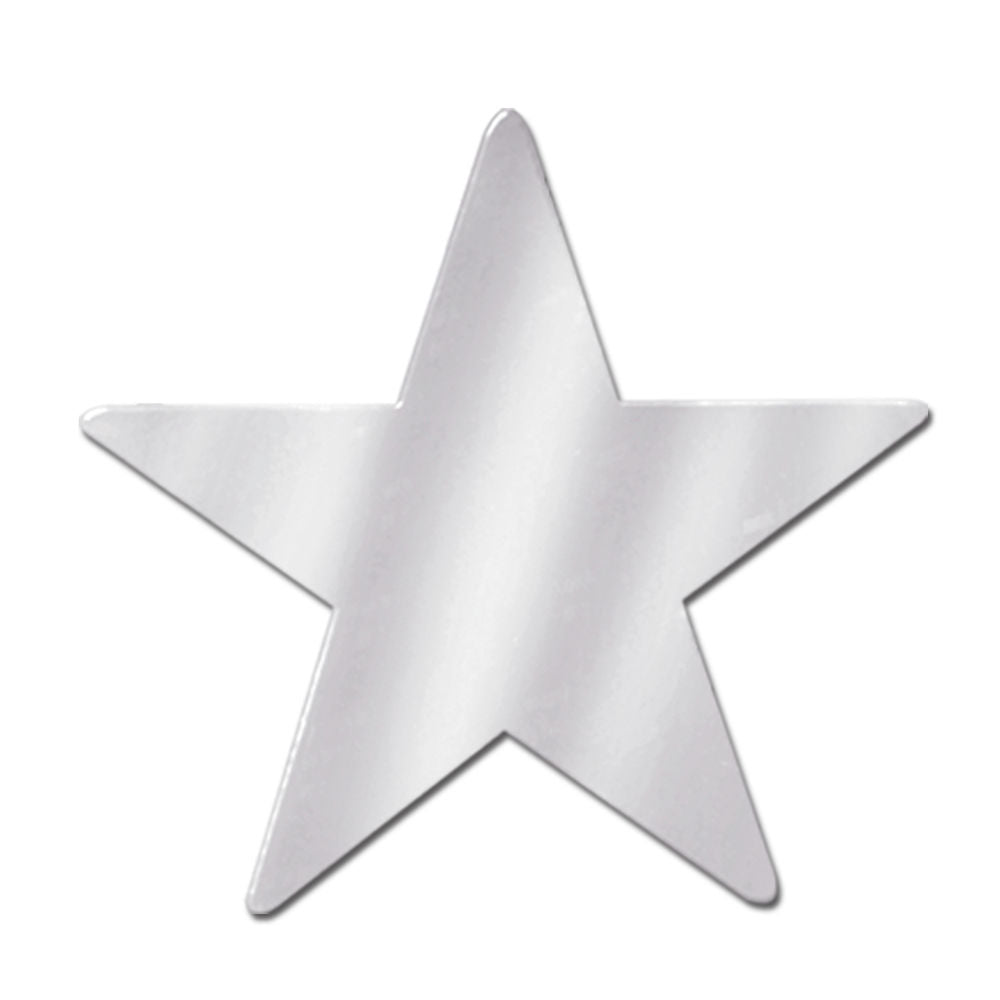 Cutout Stars 5" Silver