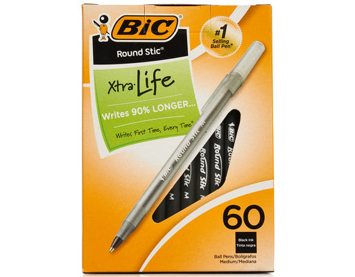 Pen Ballpoint 1.0mm Black [pk-60]