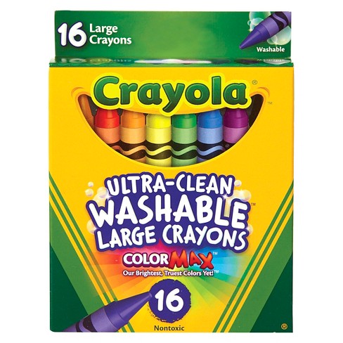 Washable Crayons 16 Colors, Large