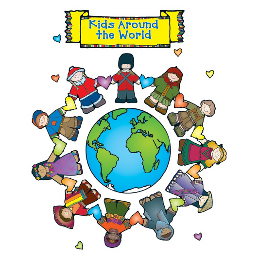 Kids Around the World Bulletin Board Set [43 pieces]