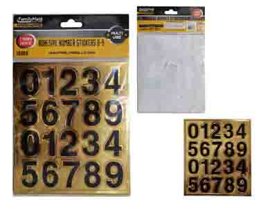 Adhesive Number Stickers 0-9
