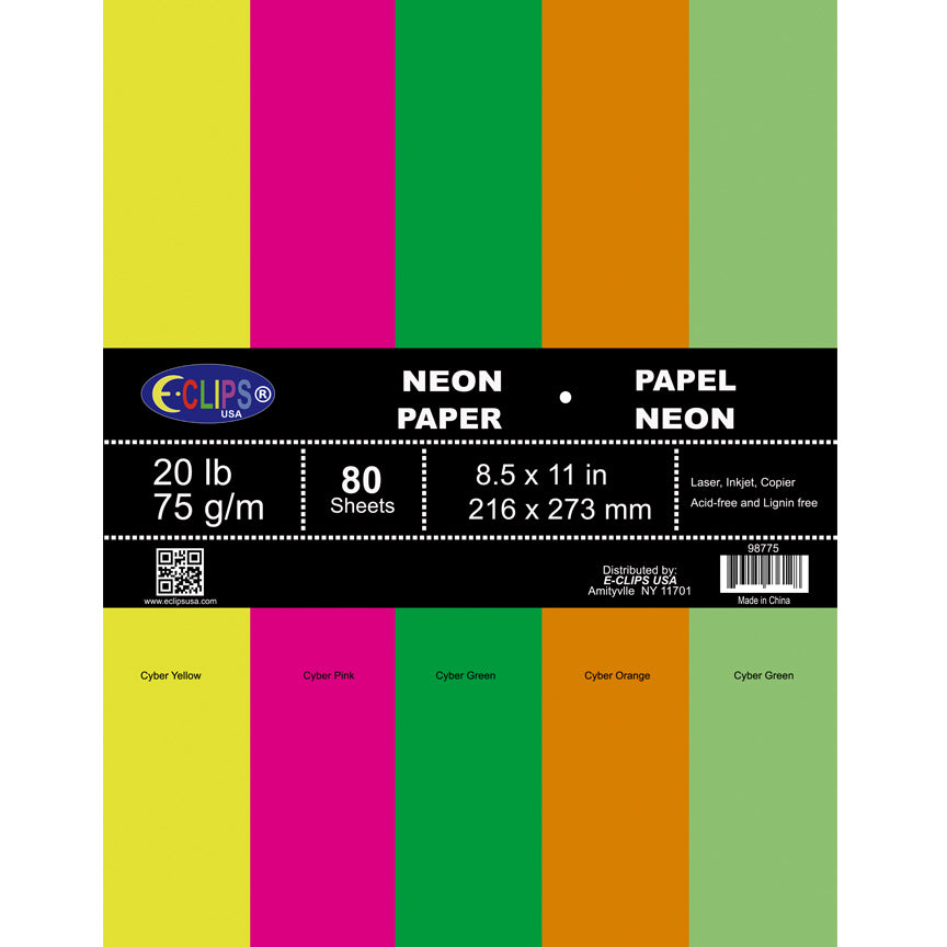 Computer Paper Neon Colors [pk-80]
