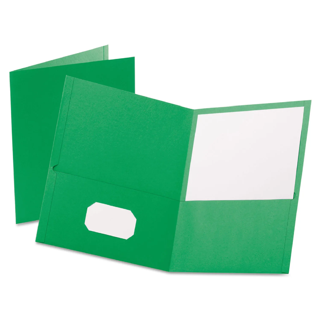 Twin Pocket Folder, Letter Size