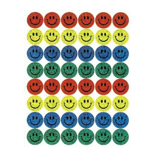 Stickers Self-Adhesive Happy Faces Sparkle