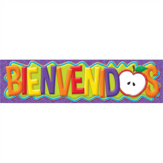 Bienvenidos Sign, Spanish Welcome Banners for Classrooms (39 x 8 In, 3 Pack)