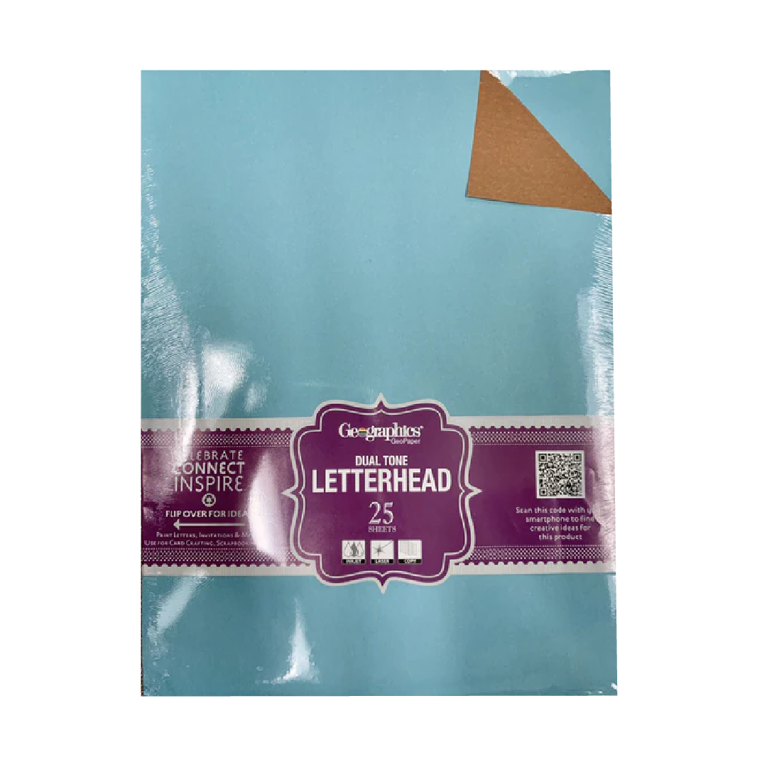 Computer Paper Brown & Teal (pk-25)