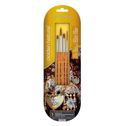 High-quality Brush Set Golden Natural [pk-4]