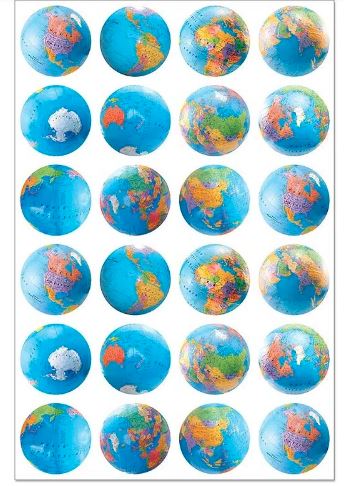 Stickers Globe 1" [4 sheets]