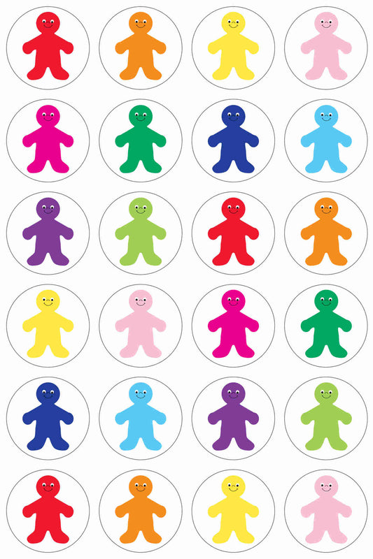 Stickers Rainbow People [3 sheets]