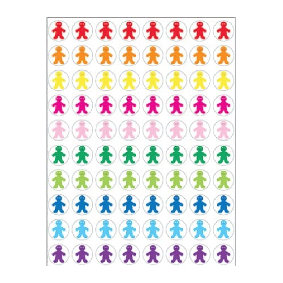 Stickers Rainbow People [3 sheets]