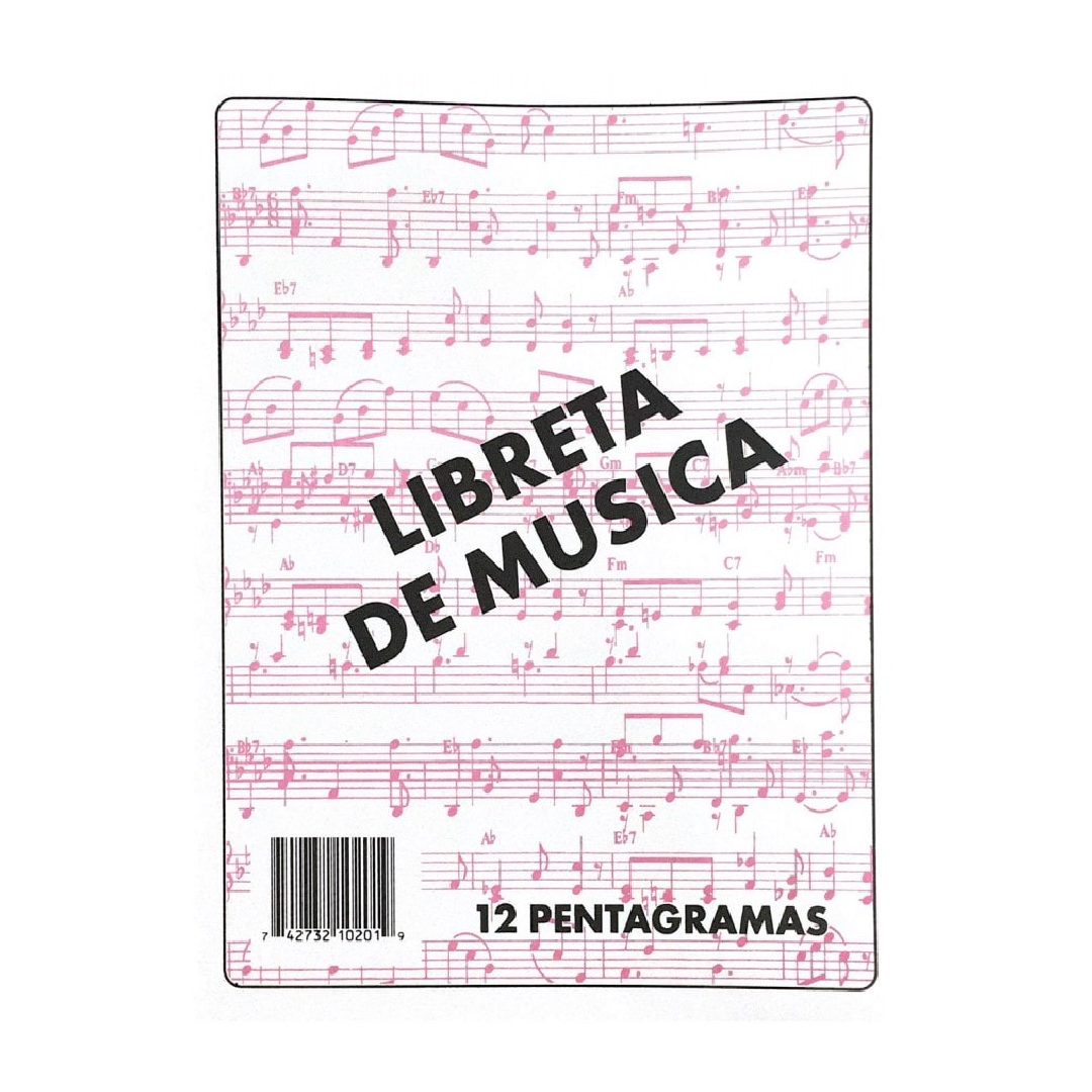 Music Notebook 12 Pentagramas