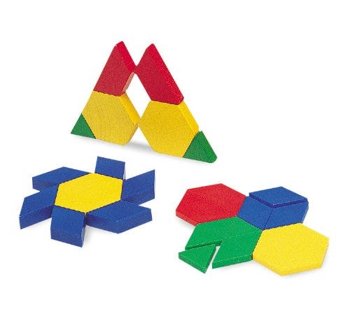 Pattern Blocks Plastic [set/100]
