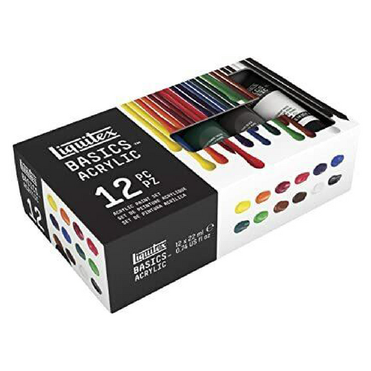 Paint Acrylic 12-Colors 22ml- Basics Acrylic