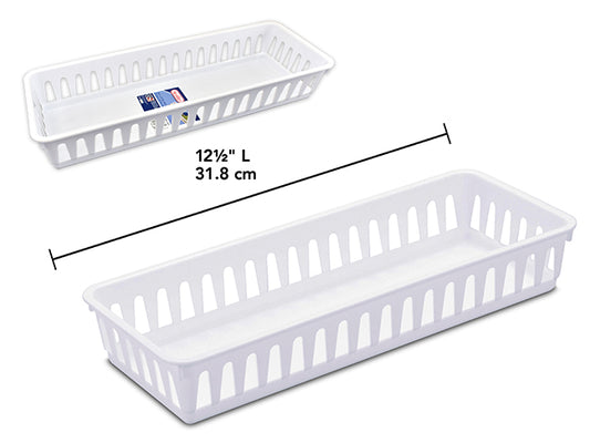 Slim Storage Tray White Sterilite