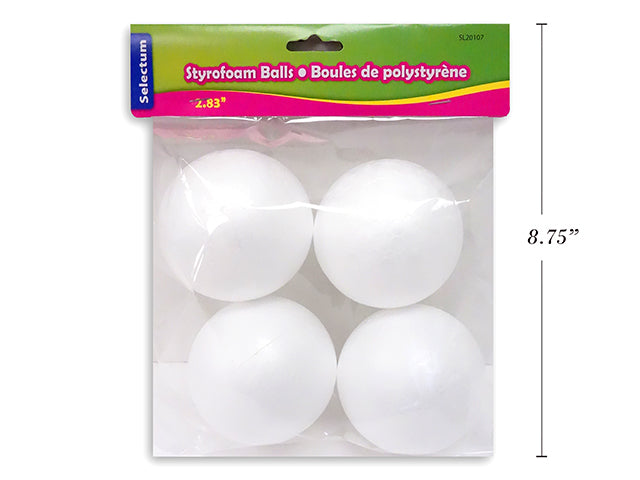Styrofoam Balls 2.83" (4/pack)